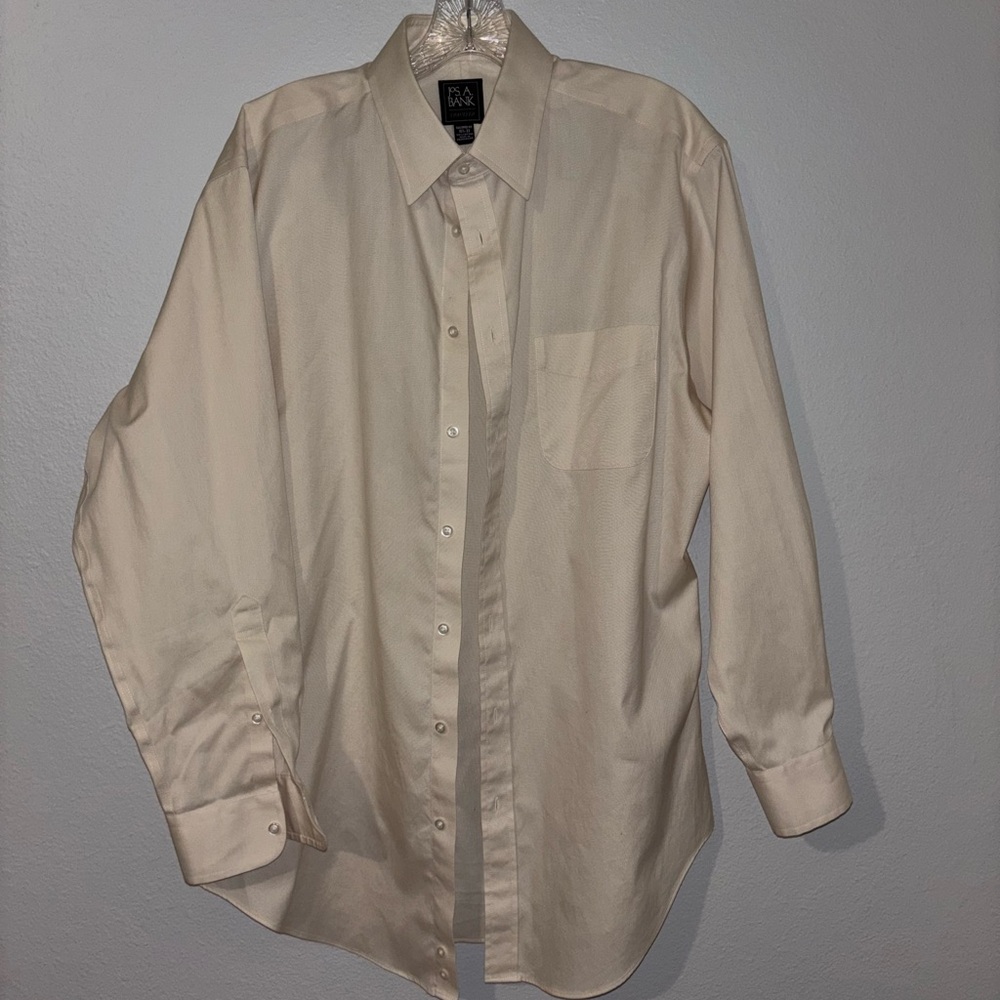 Jos. A. Bank Men's Cream Dress Shirt